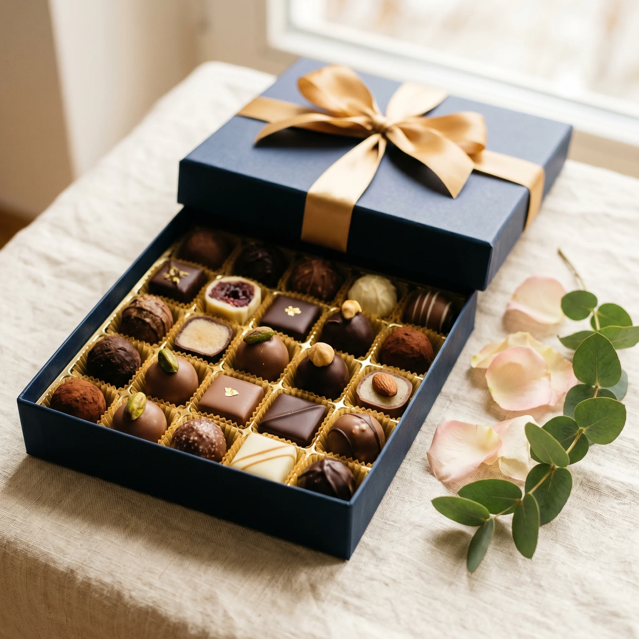 Luxury box of German artisan chocolates and pralines