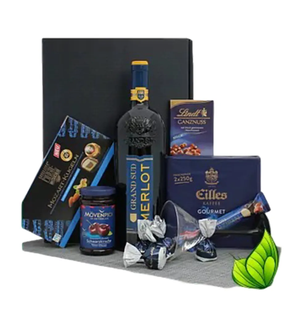 Luxurious Wine and Gourmet Delight Basket