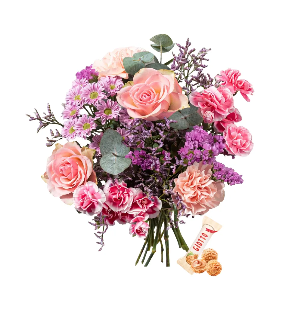 Lovely Floral Bouquet with Surprise Sweets