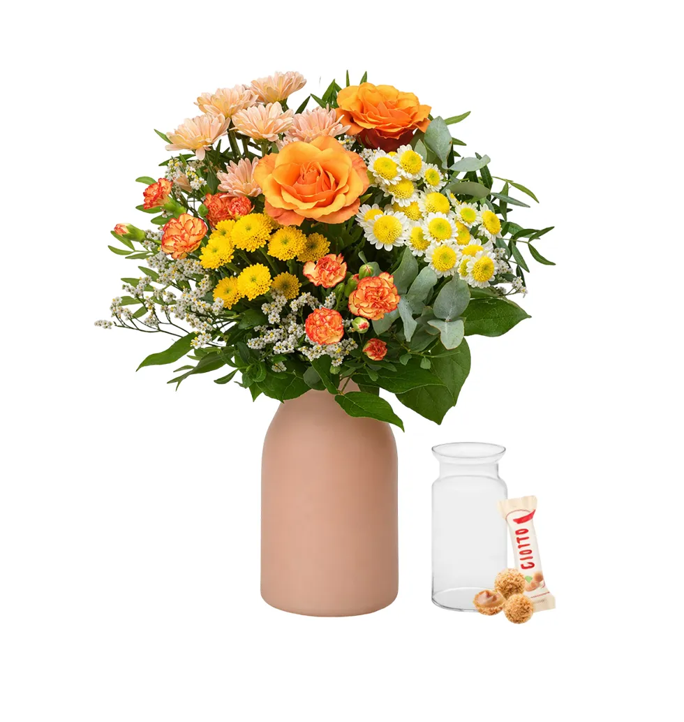 Colorful Floral Surprise with Treats