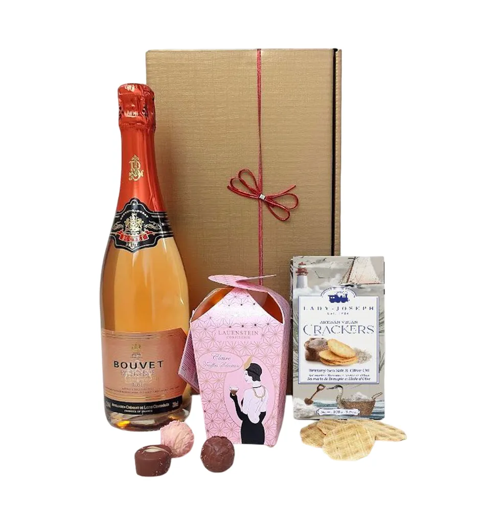 Luxe Rosé & Chocolate Gourmet Box
